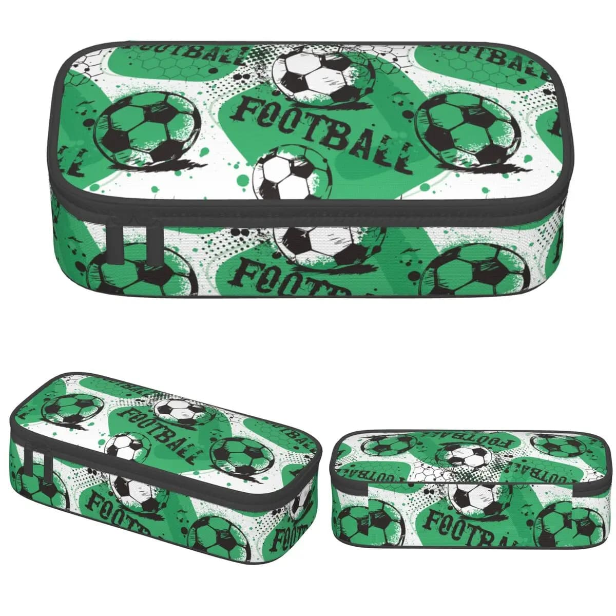 Astuccio per matite da calcio con pallone da calcio per cartoni animati, portapenne, per bambini, di grandi dimensioni, per studenti, per la scuola, astucci cosmetici