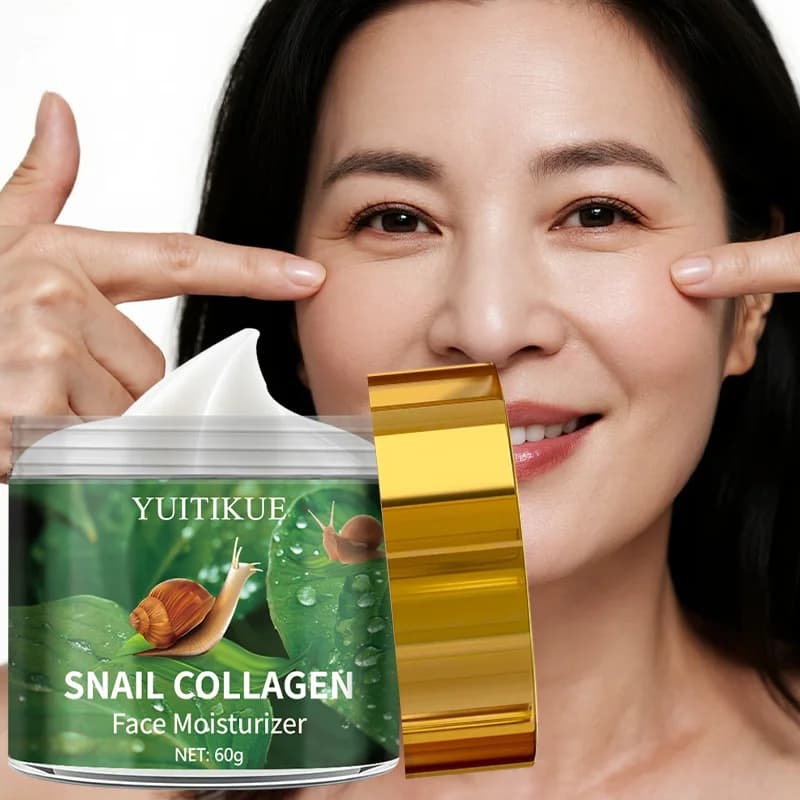 YUITIKUE Crema idratante per il viso al collagene di lumaca, idratante, rassodante, antietà, levigante, crema quotidiana per la cura della pelle del viso, 60 g