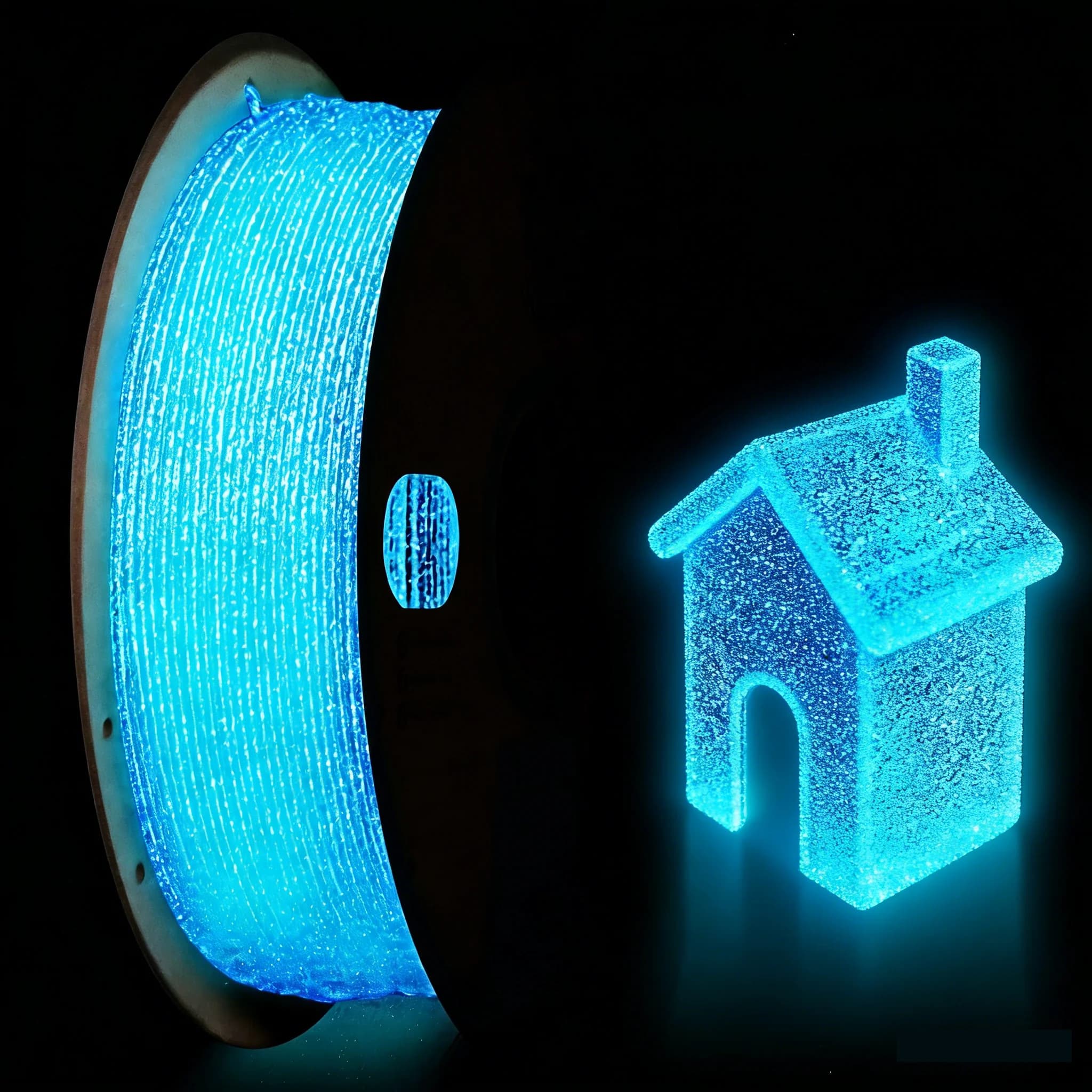 3D Printer Filament PLA Luminescent 1.75mm, 250g, Dimensional Accuracy +/- 0.03mm, Star Blue