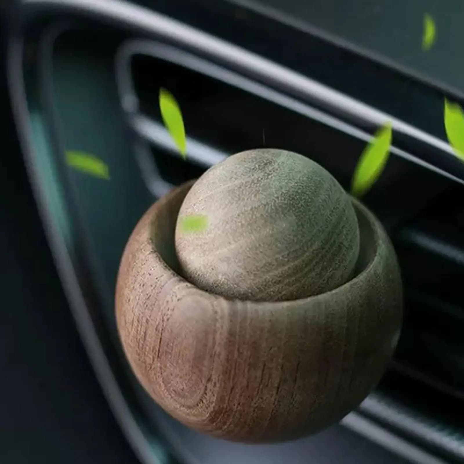 Diffusore d'aria portatile in legno con clip per bocchetta dell'aria, ornamento deodorante per auto o ufficio, per la dispersione automatica della fragranza