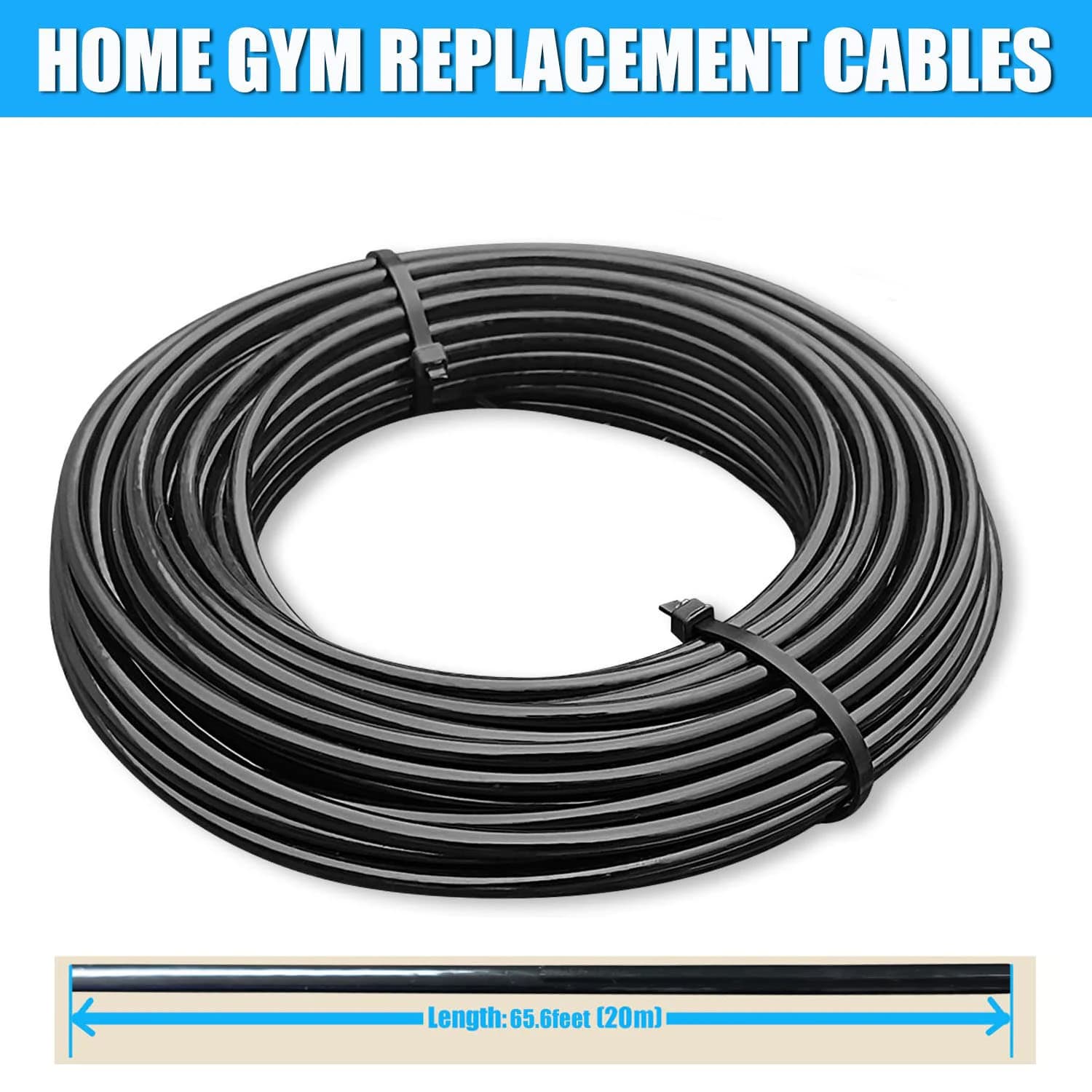 5/6 mm thick gym cable, durable steel wire rope for fitness cable, weight lifting pulley system, training accessories