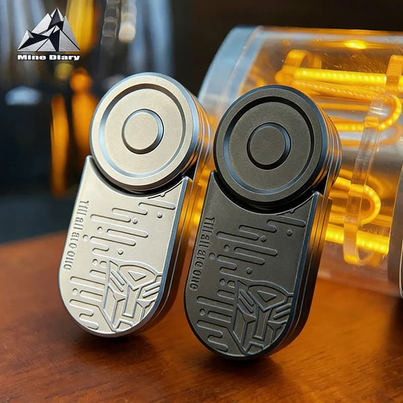 Fidget Spinner Cinque in Uno EDC, Slider Magnetico, Pulsante a Cricchetto in Metallo, Giocattolo Antistress Multifunzionale
