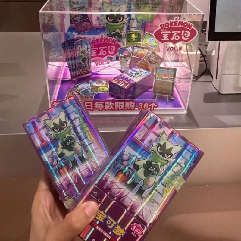 Nuovo Arrivo Originale Pkm Ptcg Gem Pack Vol.5 Serie Booster Box Sprigatito Versione Cinese Semplificata Regalo Sorpresa da Collezione