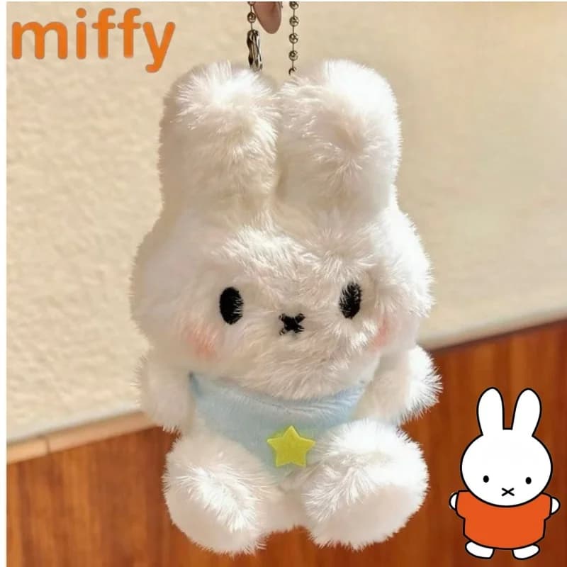 Personalized Miffy Rabbit Sweet and Cute Creative Cartoon Plush Doll Decorative Pendant Fashionable Versatile Portable Keychain