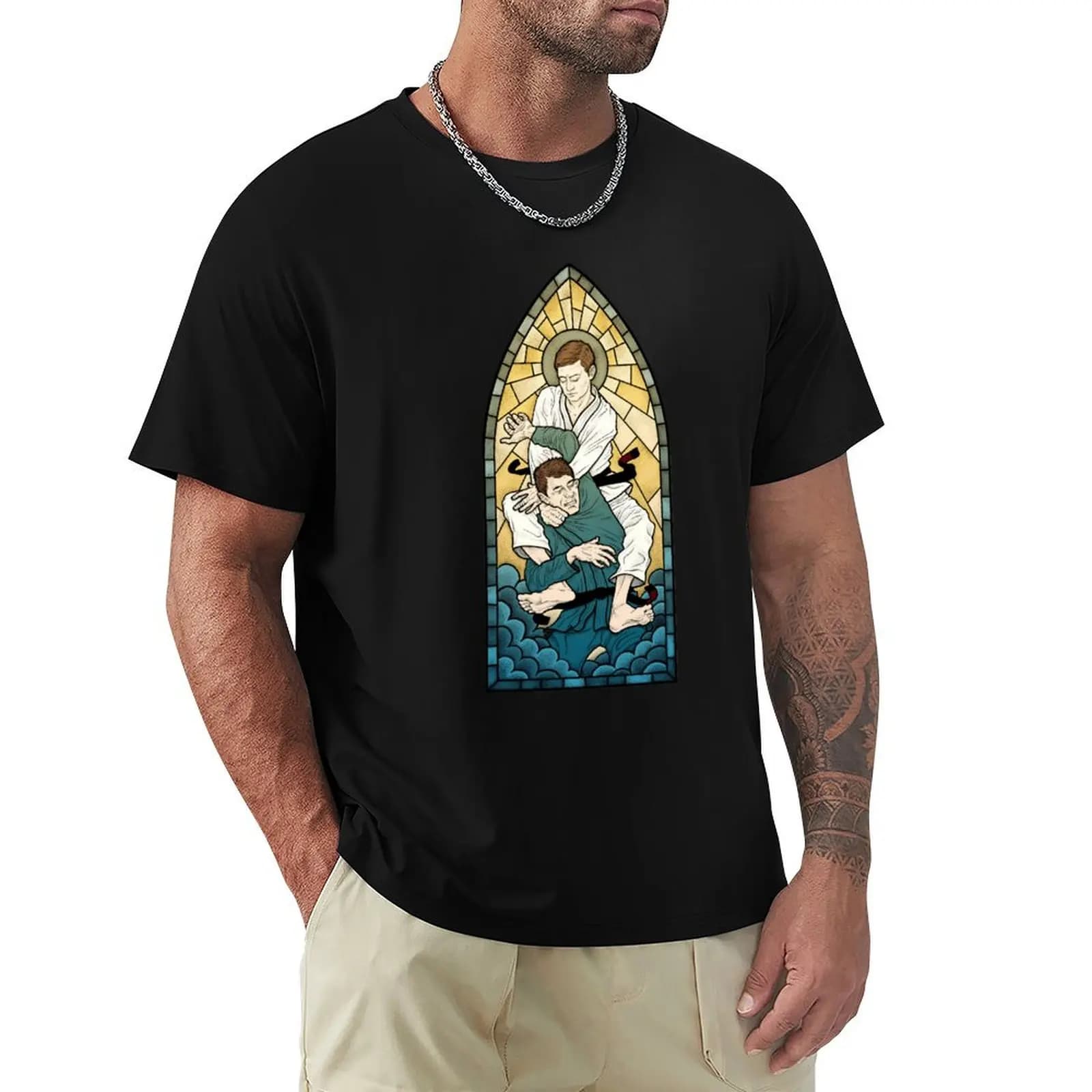 HOLY CHOKE - BLACK BELT T-Shirt Running Gym Short Sleeve Sports Tee