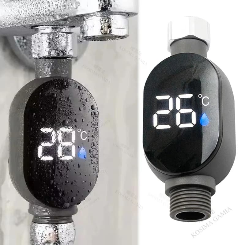Indicatore di temperatura della doccia digitale a LED impermeabile Monitor intelligente per il bagno del bambino Spegnimento automatico accurato, sicuro e durevole