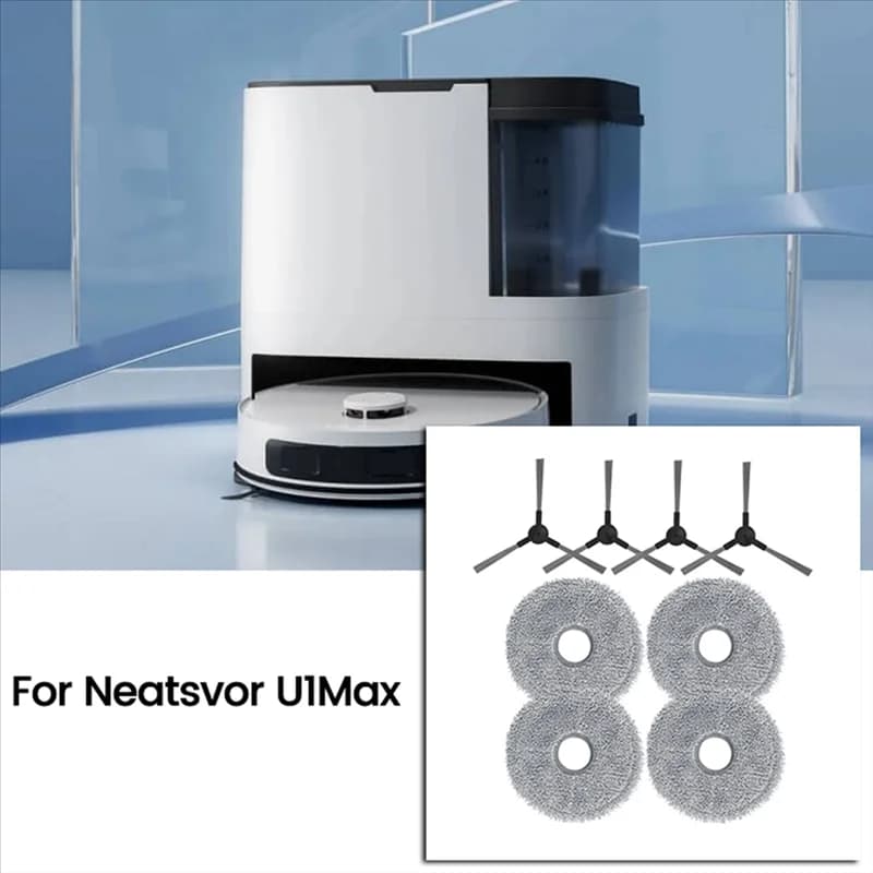 【Solo alloggi】 Sostituzione del panno per mop con spazzola laterale per aspirapolvere robot per accessori Neatsvor U1max
