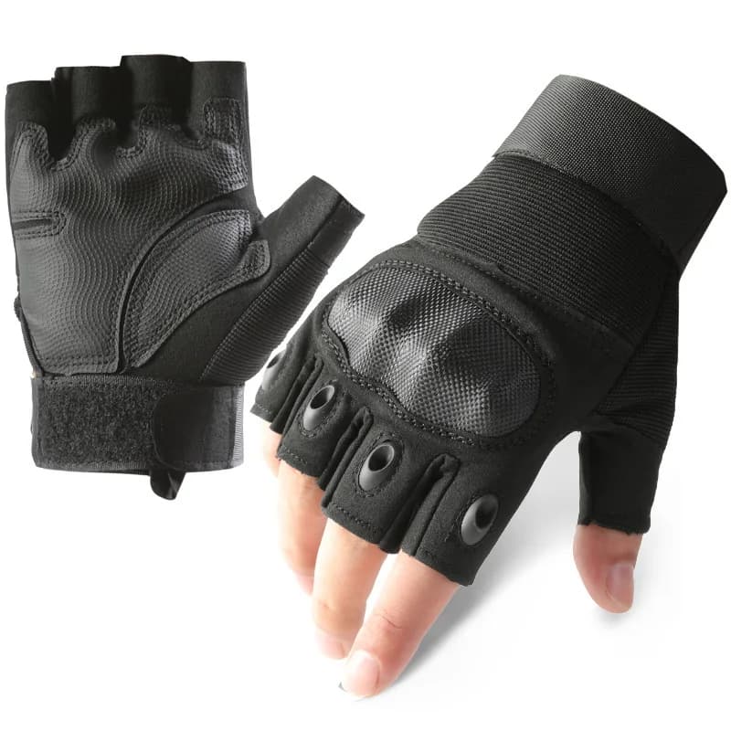 Men's Tactical Gloves for Training, Running, Fishing, Cycling, Without fingers, MTB Accessories, Woman, Biker, Tyre, Gym, Mountaineering
