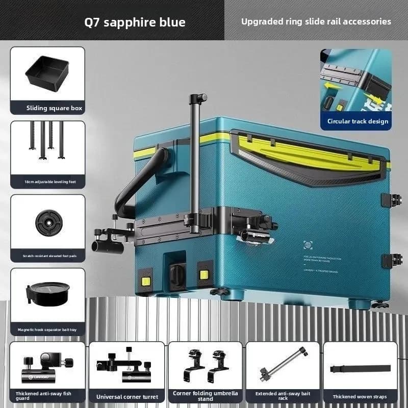 Fishing Box Full Set, Ultra‑Light No‑Installation Tackle Box for Competition & Wild Angling, Portable Fishing Storage Box