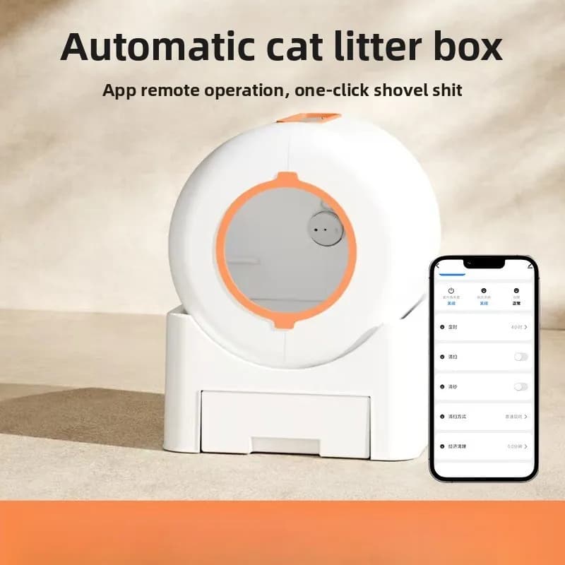 Lettiera Automatica Intelligente per Gatti, Extra Large, Completamente Chiusa, Anti-Schizzi, Autopulente, Deodorante, Toilette Elettrica per Gatti, Prodotto per Animali Domestici