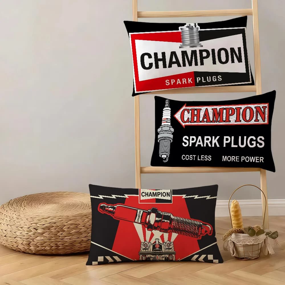 Fodera per cuscino C-Champion S-Spark P-Plugs, federa rettangolare, prodotto di successo, comoda e calda biancheria da letto, regalo per feste
