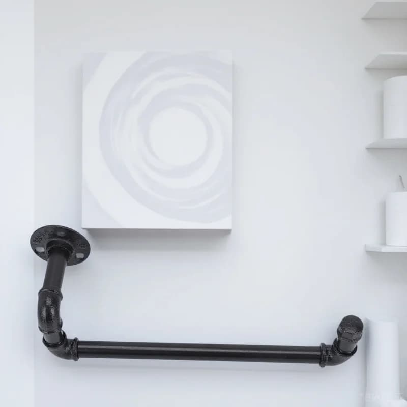 Portasciugamani industriale rustico Portasciugamani da parete in ferro resistente, bagno, cucina, camera da letto, organizer per riporre oggetti