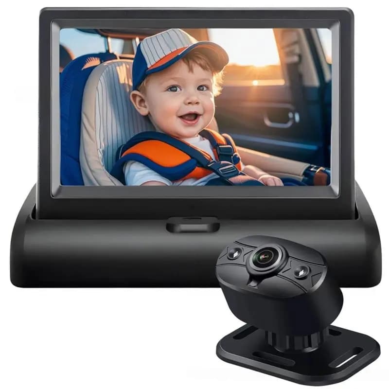 【Price Drop !!】-Night Vision Camera For Car Baby Display Screen 4.3 Inch For Back Seat Rear Facing View Child Monitor Kid