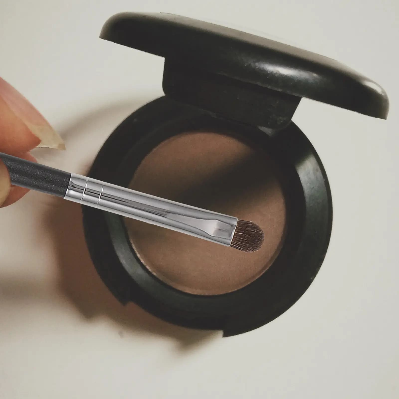 Set di 5 Pennelli Professionali per Trucco Occhi e Labbra, Strumenti per Makeup con Manico Liscio, Pennelli Doppio Uso per Occhi e Labbra