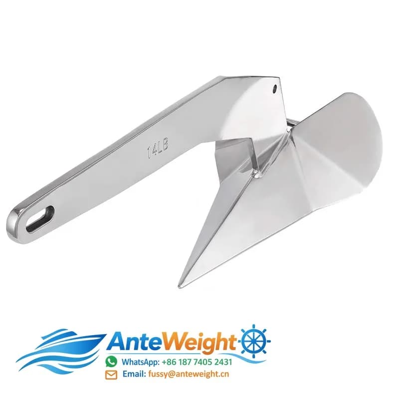 316 Stainless Steel Polish Delta Anchor Marine Hardware Anchor for Boat