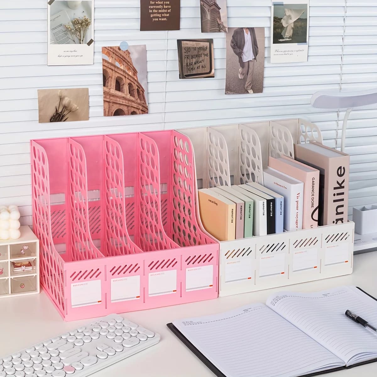 Organizzatore di documenti A4 staccabile: libreria da tavolo e portadocumenti, materiale PP durevole, scaffale per forniture per ufficio