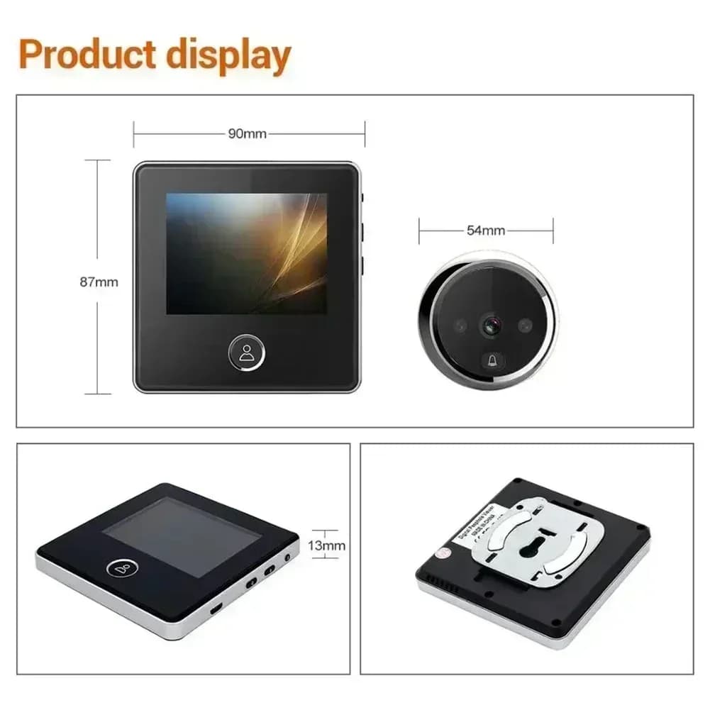 Videocamera per campanello con spioncino da 3,0 pollici Videocamera con registrazione automatica elettronica per accessori per il miglioramento domestico