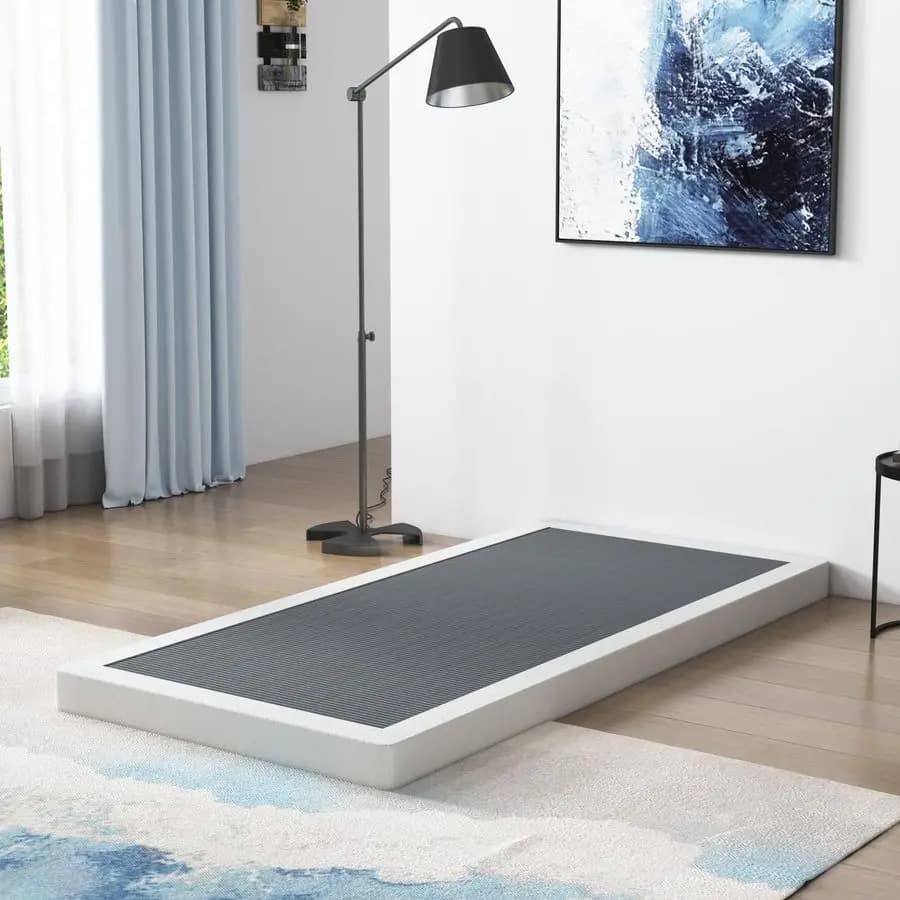 Base letto a molle a profilo basso per letto singolo, base letto in metallo resistente da 3 pollici per materasso singolo, antiscivolo, facile da montare