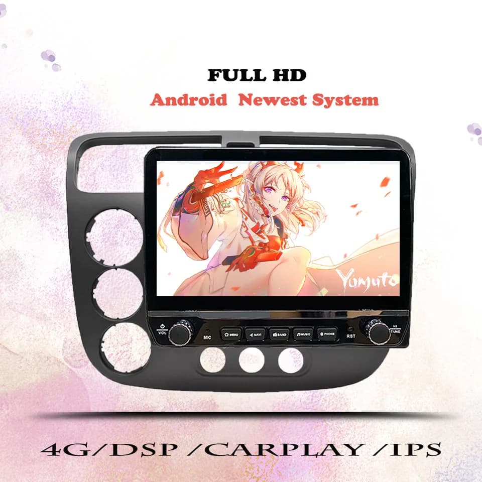 10 '' Auto Autoradio AM FM Video Stereo Nastro DVD Cassetta Per Honda Civic 2000 - 2006 GPS Navi Auto sistemi intelligenti Carplay