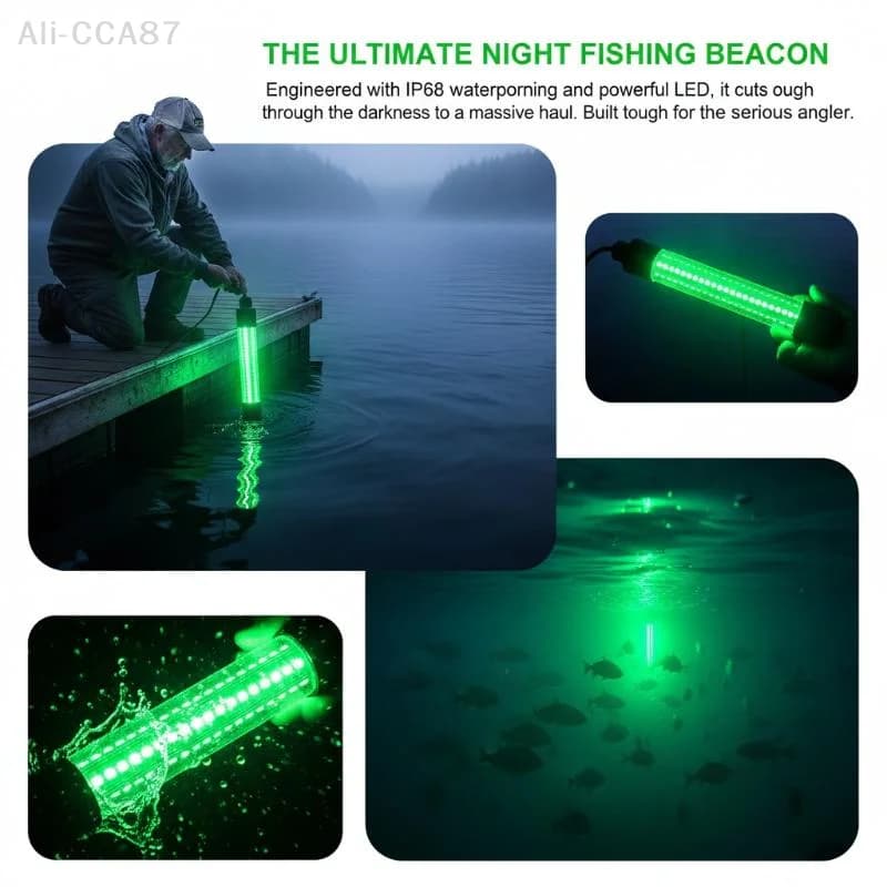 FEIMA 12V Underwater Lamp for Esche, USB LED Light to Find Fish with 5m Cable for Night Fishing