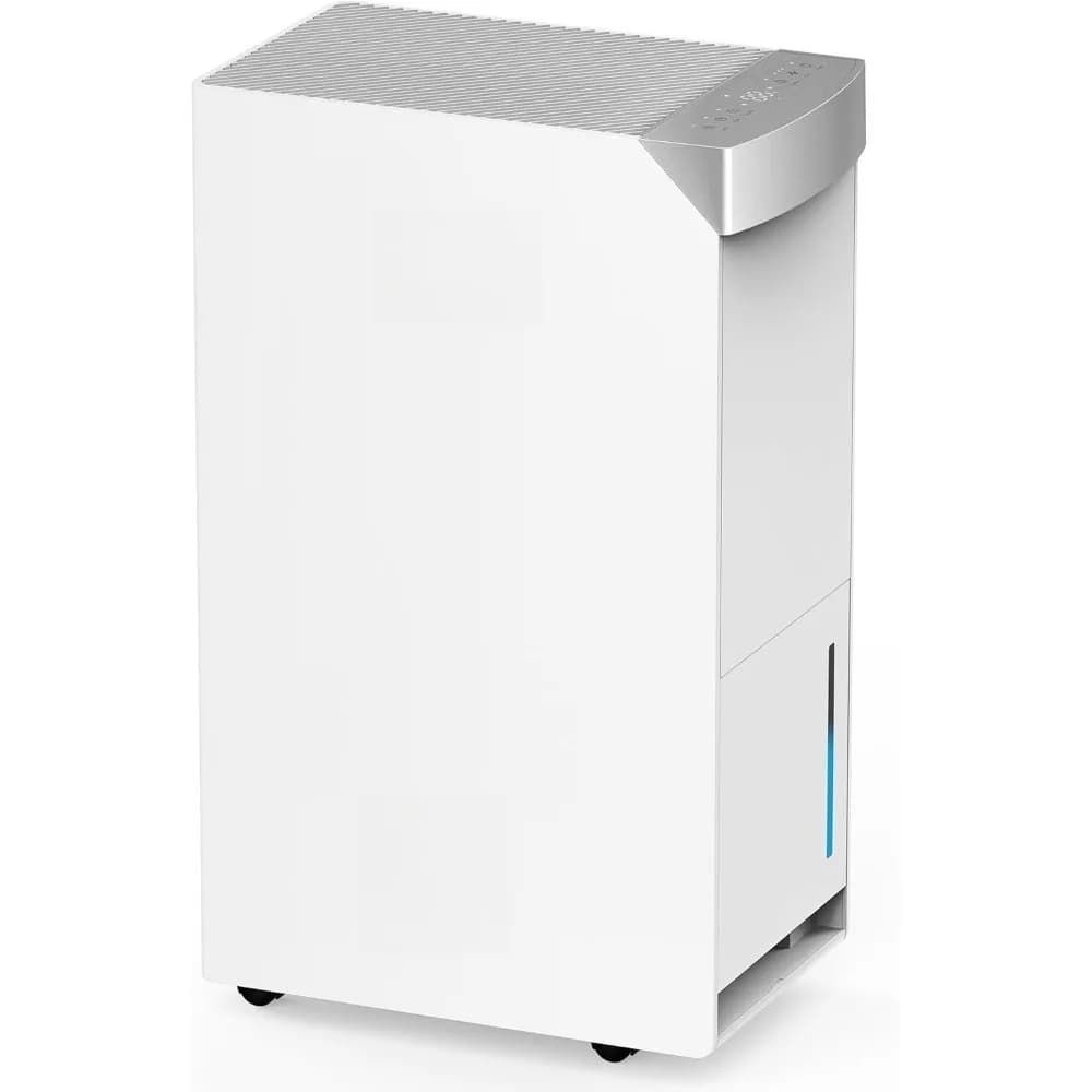 Deumidificatore Energy Star 6.0 da 74 Pint per Grandi Ambienti fino a 4500 Piedi Quadrati con Tubo di Scarico, Compressore Intelligente, 1,45 Galloni