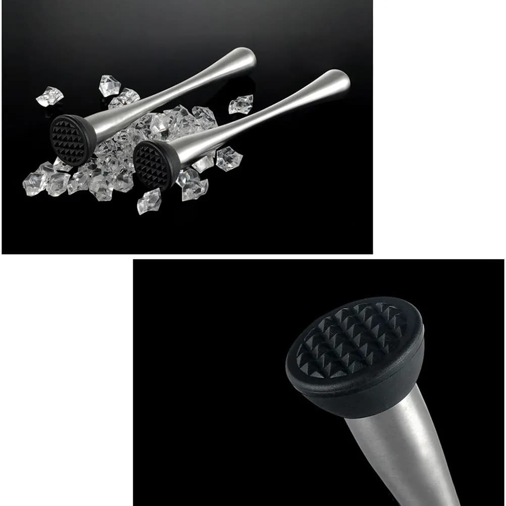 Stainless Steel Cocktail Muddler 26Cm, Bar Tools Set for Grinding Citrus, Spices and Mixing for Mojito and Strawberry Blends
