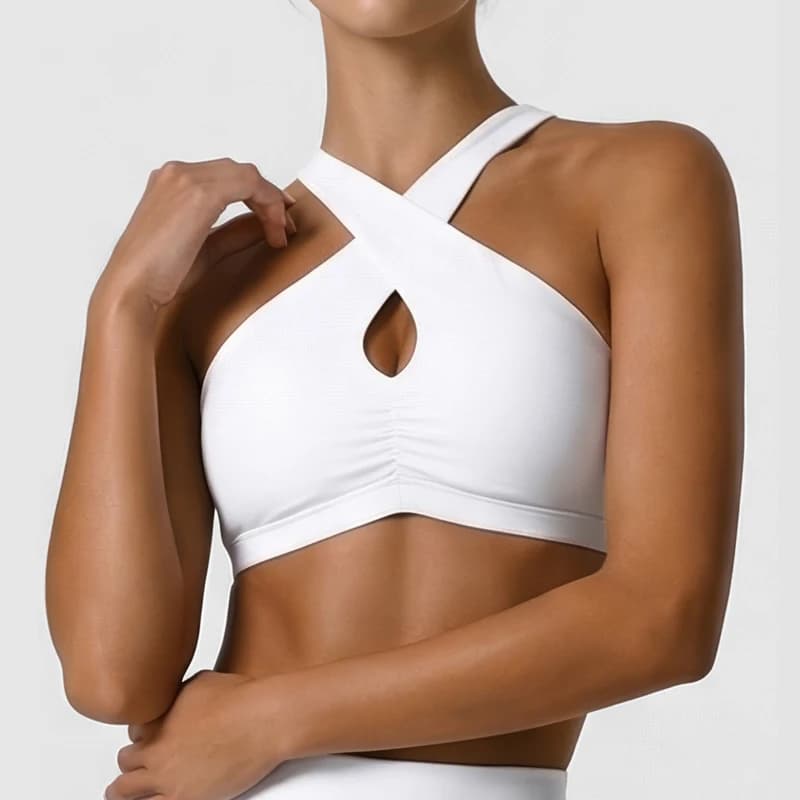 Women Soft Sports Underwear Solid Color High Impact Gym Yoga Bra Breathable Quick Dry Fitness Crop Top Female Workout Clothes