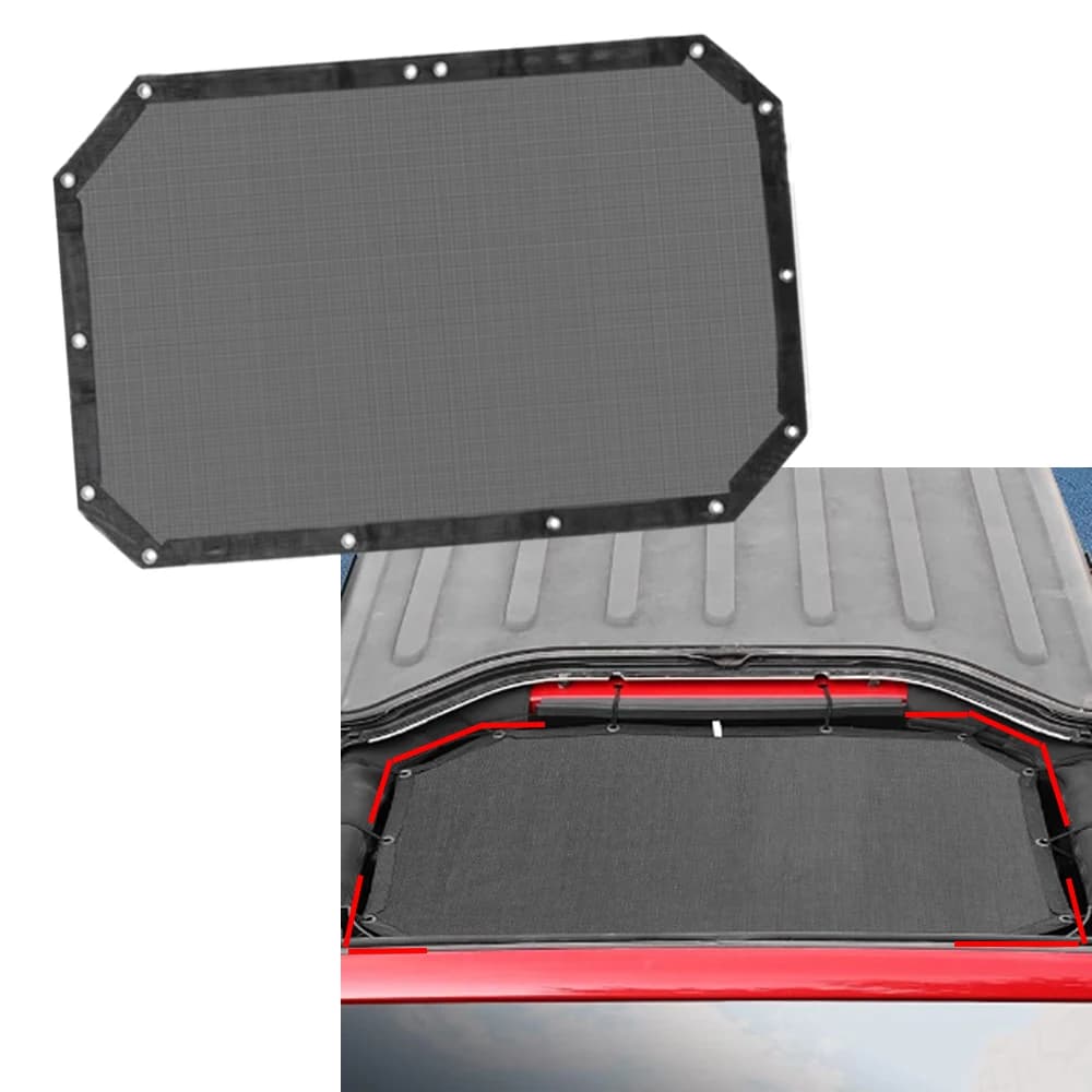 Copertura parasole superiore in rete per tetto auto rete parasole UV per Jeep Wrangler JK JKU 2 porte e 4 porte 2007-2018