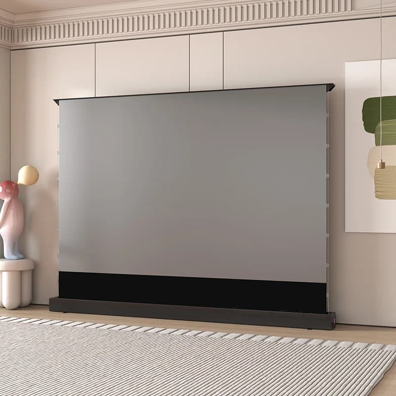 Tenda per proiezione elettrica UST con schermo per proiettore a lancio ultracorto motorizzato ALR da 100 pollici con linguetta di tensione 4K 3D