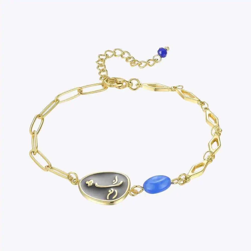 ENFASHION Bracciale viso colorato Femme Braccialetti cavi geometrici in acciaio inossidabile color oro per gioielli di moda da donna B 192064