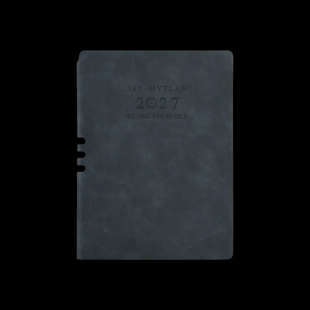 New Pen Holder 2027 Planner Notebook PU Leather Thick Pages Schedule Journal English Inner Pages Portable Daily Agenda School