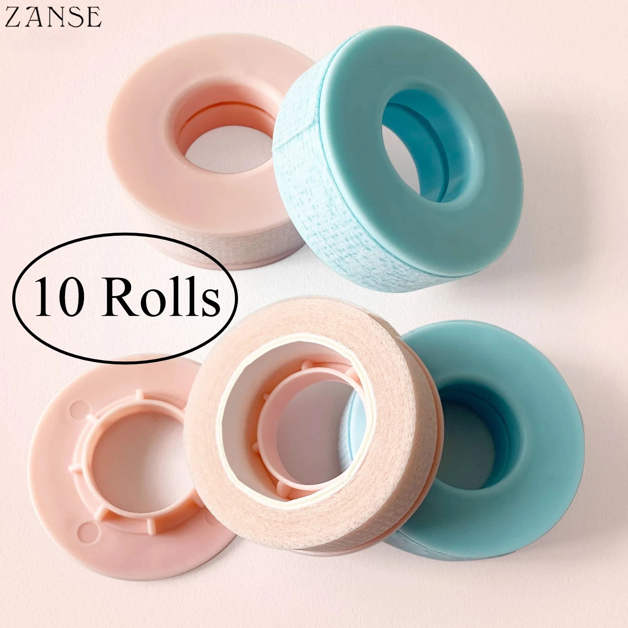 10 rotoli di nastro per ciglia in gel di silicone medico resistente al tatto non tessuto sotto il cuscinetto per gli occhi strumenti per il trucco dell'estensione delle ciglia