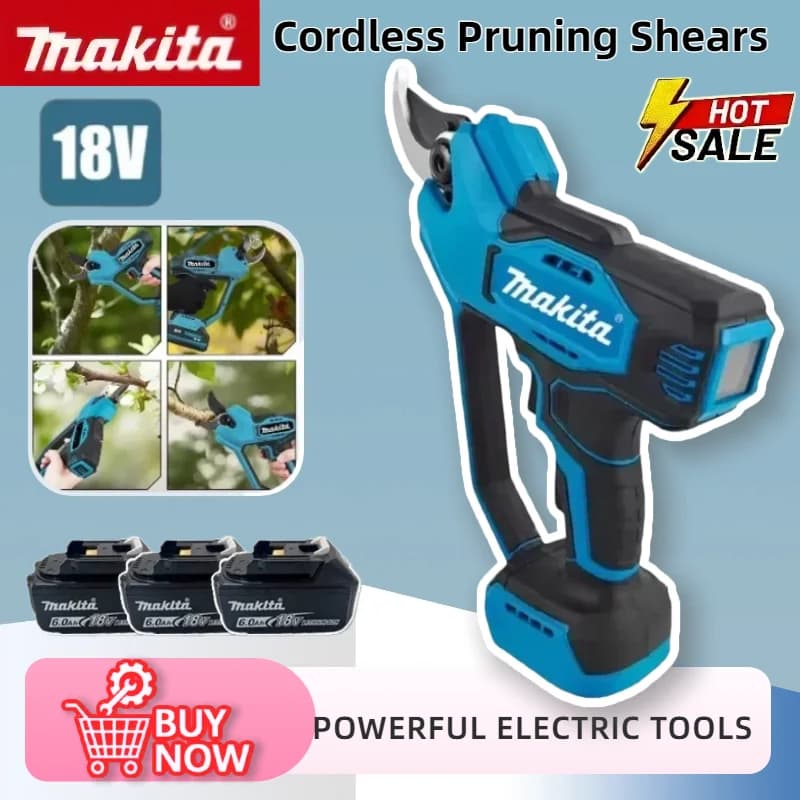 Forbici da potatura elettriche Makita senza fili, cesoie per rami, taglierina ad alta potenza senza spazzole, utensile elettrico per batteria Makita 18V