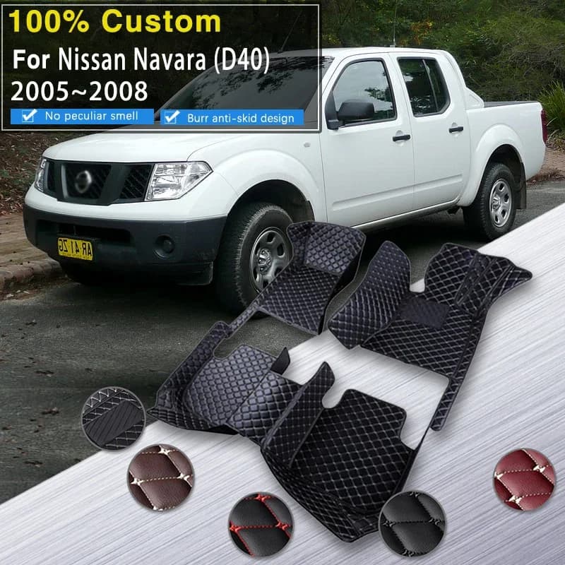 Tappetini auto 3D per Nissan Navar Frontier D40 2005 ~ 2008 Protezione impermeabile Interni Tapete Para Piso Tappetini auto Accessori auto