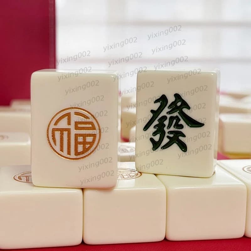 Mahjong Set, Hand Play Tiles for Family Gathering, Available in 40/42/44mm Size