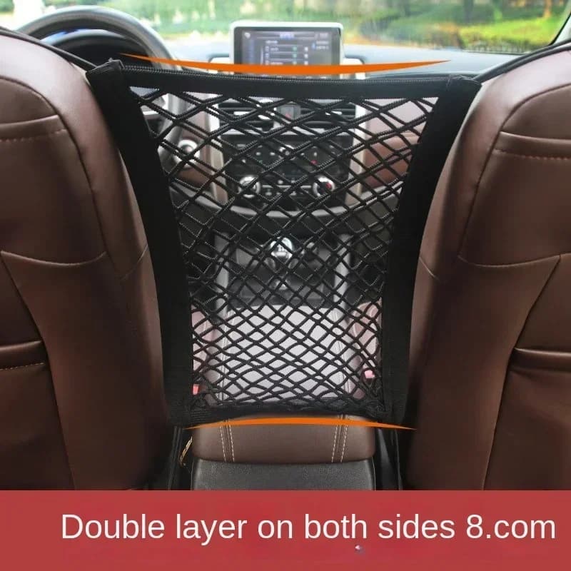 Central mesh pocket for car seat, car screen, children's elastic insulating mesh, glove mesh, rear seat bag