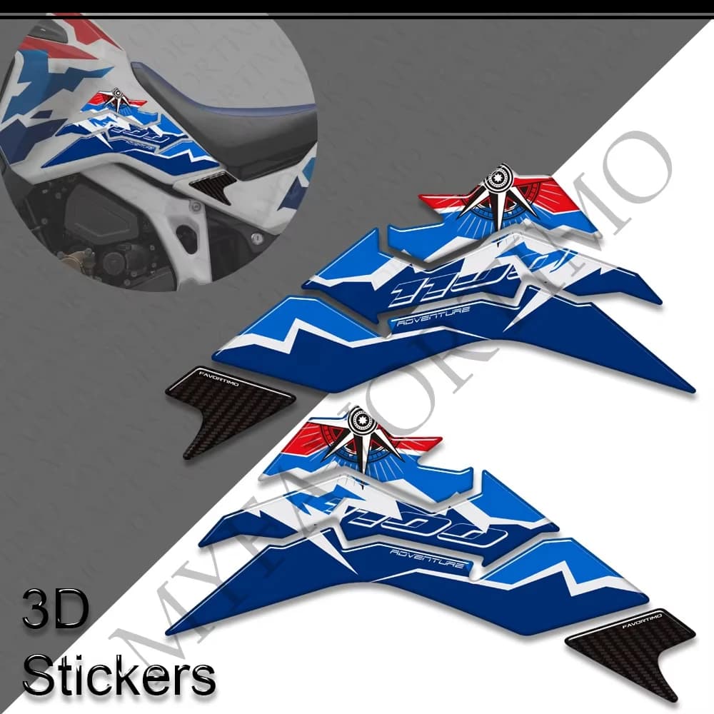 Kit di adesivi 3D impermeabili per protezione serbatoio moto per Africa Twin CRF 1100L CRF1100L CRF1100 Adventure