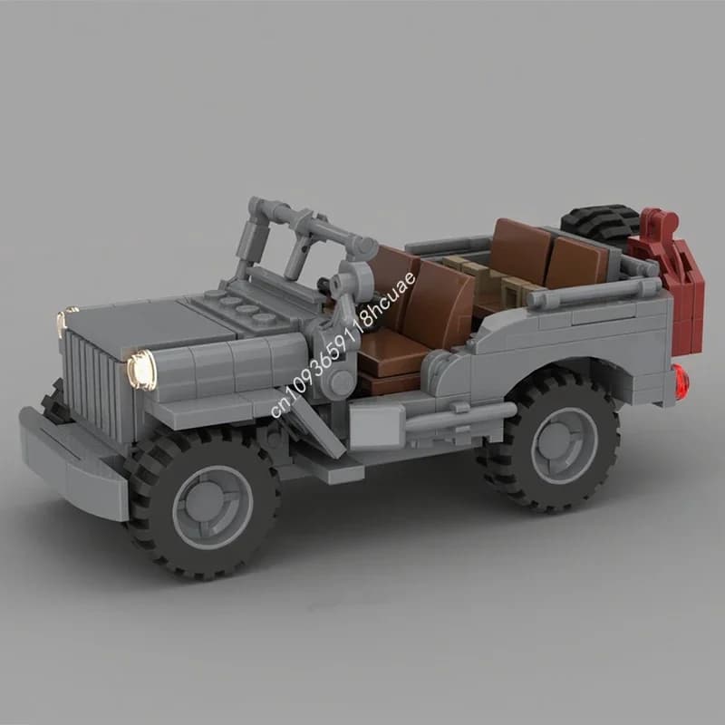 231pcs MOC Willys Jeep City Building Blocks Christmas Gift Inspiring Creative Birthday Gift for Young Builders