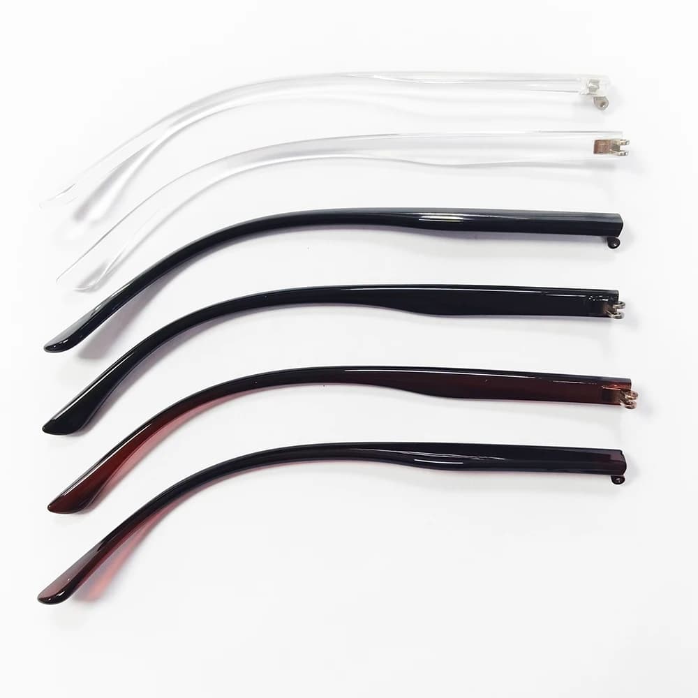 20 pcs (10 pairs) Two teeth hinge black brown PC glasses temple leg sunglasses temple rod spare accessories