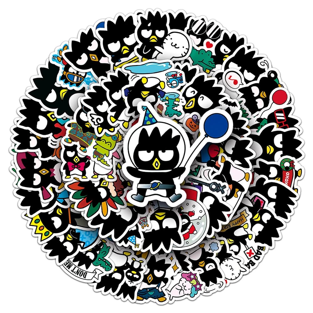 10/30/50 pz divertente cartone animato BadBadtz Maru adesivi per bambini giocattolo impermeabile fai da te Laptop chitarra Scrapbooking PVC Kawaii Anime Sticker