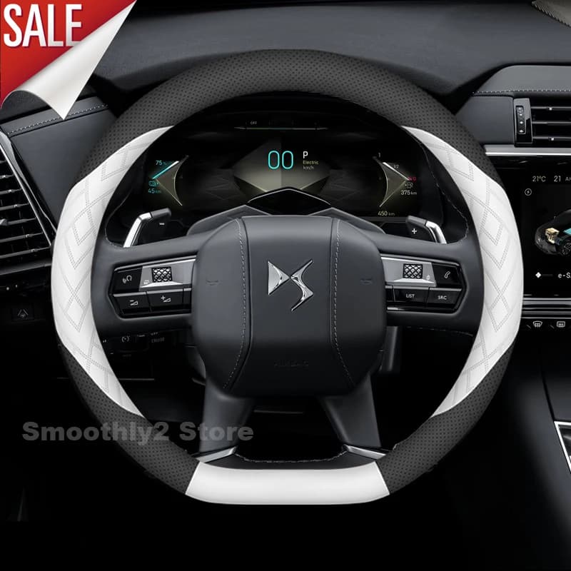 Leather Car Cover for DS3 DS4 DS5 DS7 Crossback DS9 DS No8 DS8 Interior accessories for anti-slip steering wheel