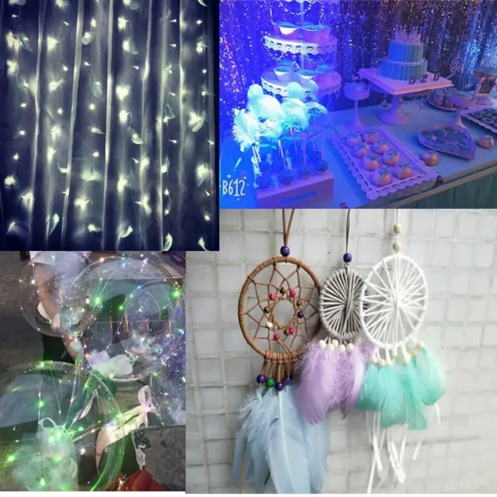 100pcs Headdress 7-12cm Goose Feathers Small Floating Swan Feather Plume Natural Colorful Dream Catcher Feathers for DIY Craft