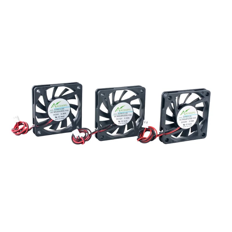 Ventola di Raffreddamento Assiale Ultra Sottile ACP6010 60x60x10mm Multi-Voltaggio 5V/12V/24V per Caricabatterie Alimentatori Elettronica
