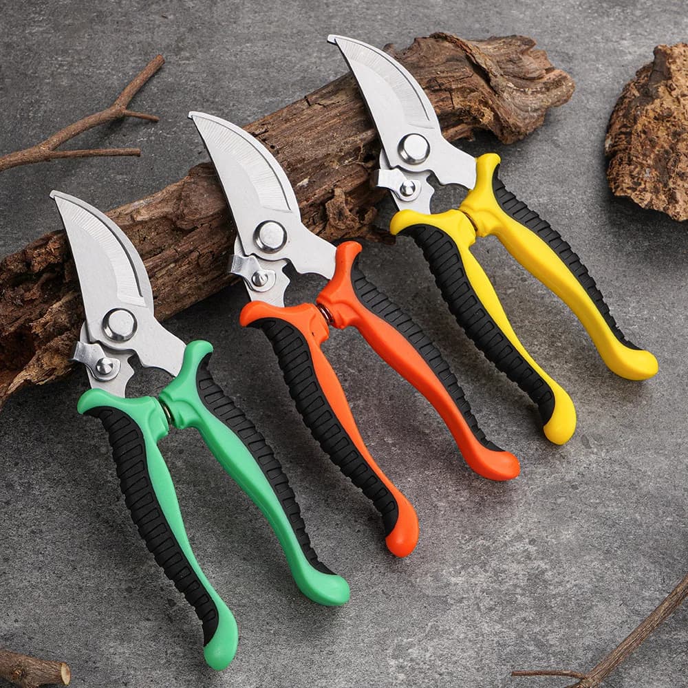 Professional Bypass Pruning Shears - Sharp Gardening Scissors with Safety Lock, Ergonomic Non-Slip Handles for Tree Branch Trimm