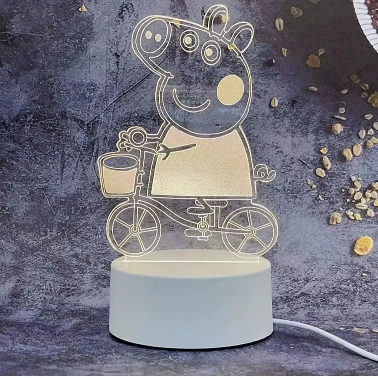 1 acrylic bedside lamp with comic design – Atmospheric night light. Gift for Best Friend, Party Decoration, House and Room Ornament, Ideal Souvenir