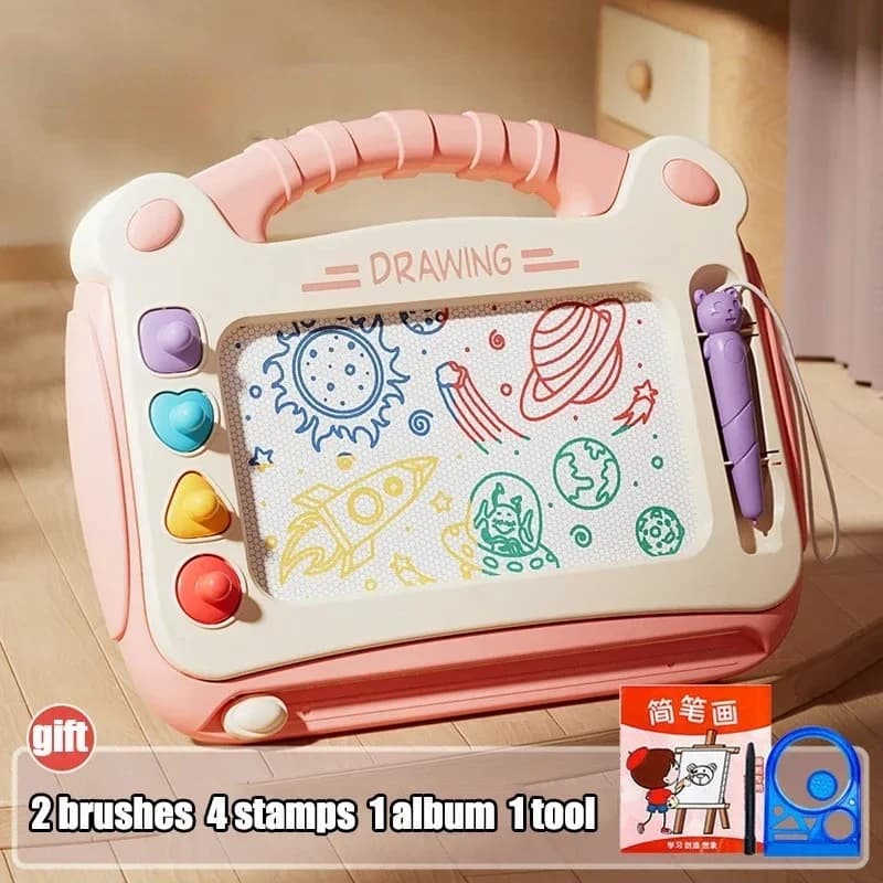 Tavolo da disegno per cartoni animati Puzzle per bambini Lavagna magnetica Giocattolo Graffiti Tavolo da disegno magnetico Giocattolo Montessori per regalo per bambini