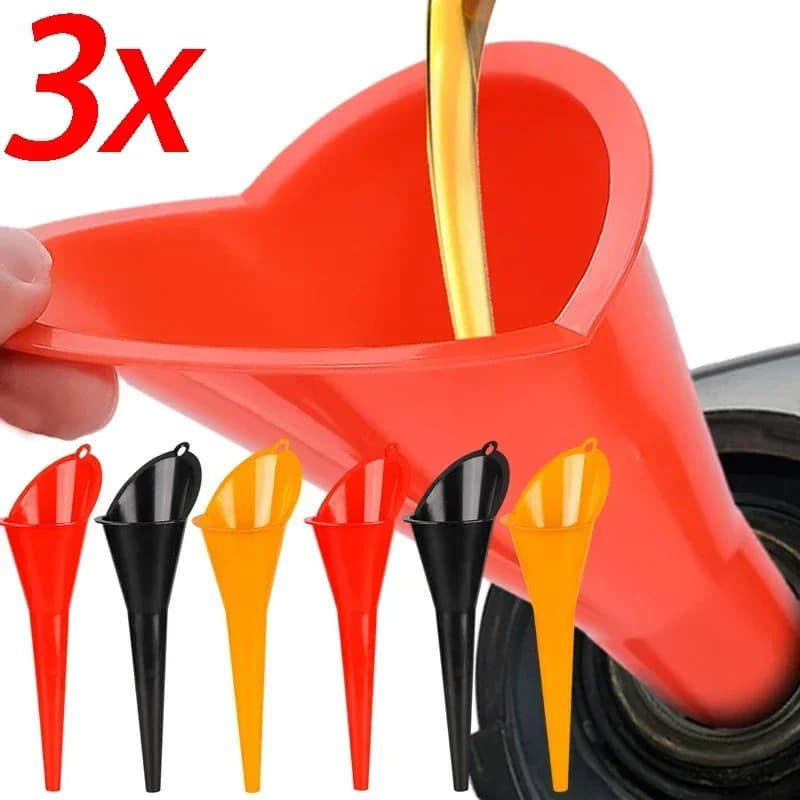 Funnel for Auto in Stelo Lungo Anti-Schizzo – Plastic funnel Resistant for Fuel and Oil for Gasoline, Moto and Car Supply