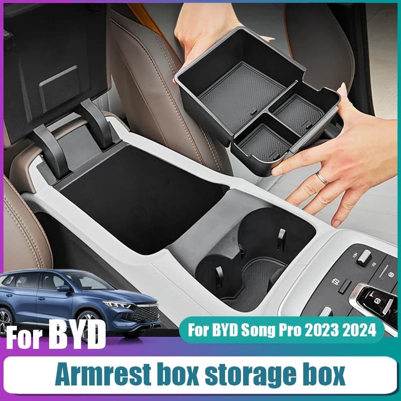 For BYD Song Pro 2023 2024 Central Control Arm Storage Box Classification Storage Box Change Automotive Interior
