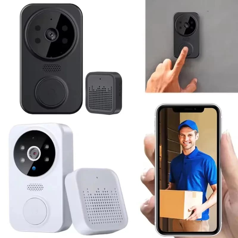 Nuovo Videocitofono WiFi Wireless con Monitoraggio Remoto tramite APP, Campanello Intelligente con Telecamera per Porta d'Ingresso, Monitoraggio Interno ed Esterno