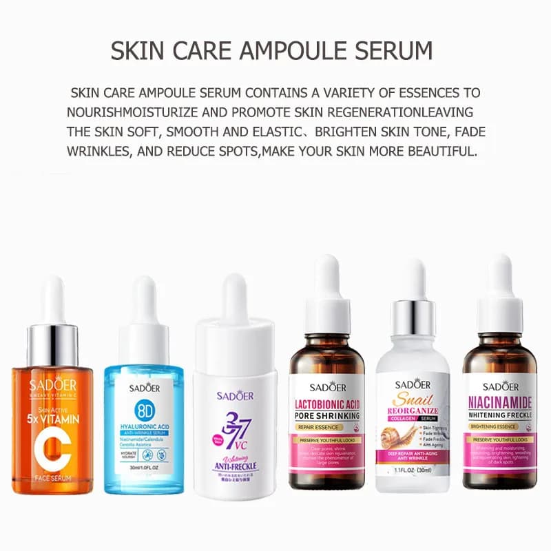 Nuovo 377VC Niacinamide acido ialuronico idratante viso siero essenza 5x vitamina C idratante ridurre i pori nutriente cura della pelle